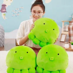 Peluche Verte poulpe oreiller