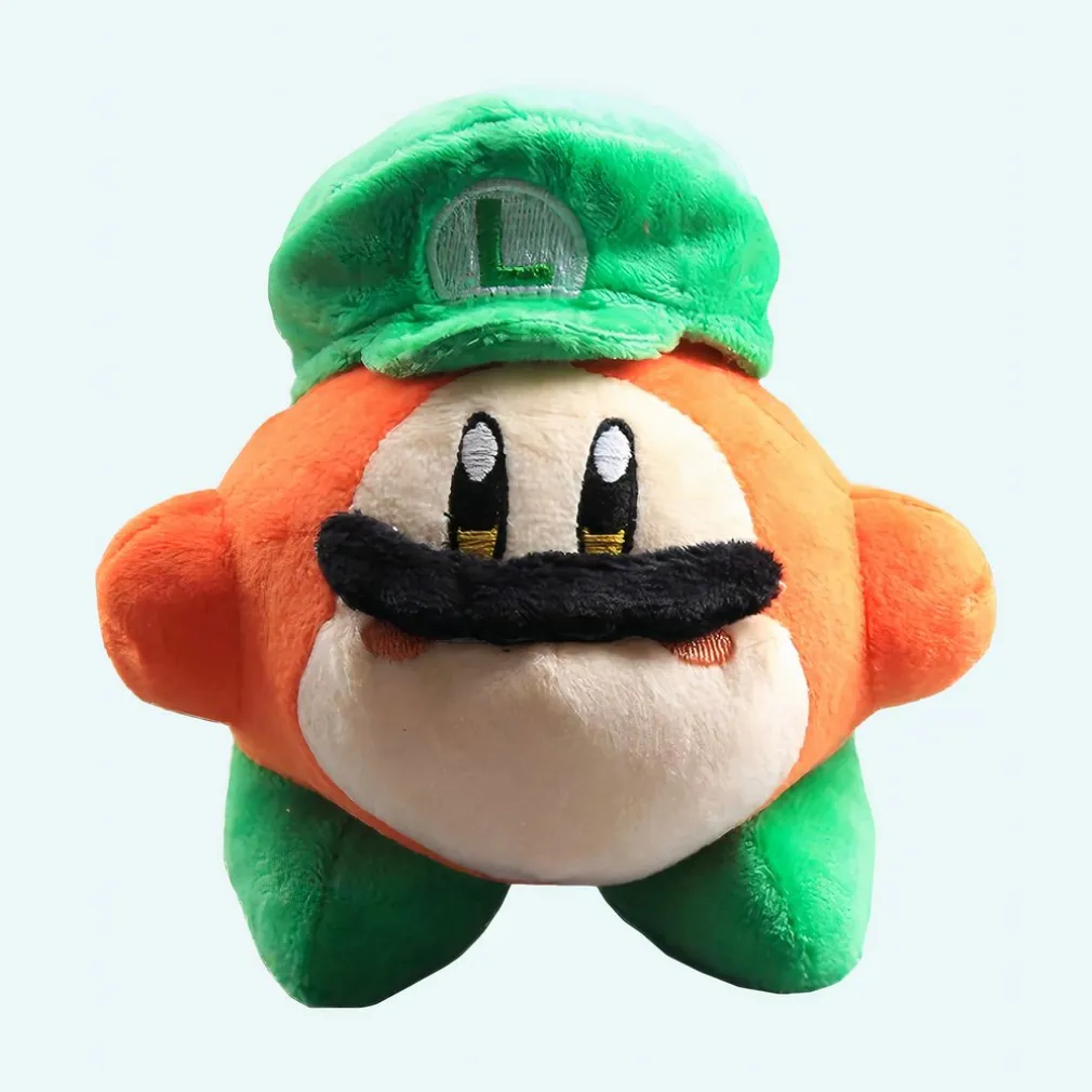 Petite peluche Kawaii Kirby déguisé en Luigi