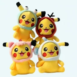 Porte-clés en peluche Pokémon Pikachu avec chapeau pour enfants
