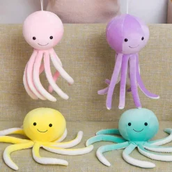 Poulpe mignon en peluche jaune