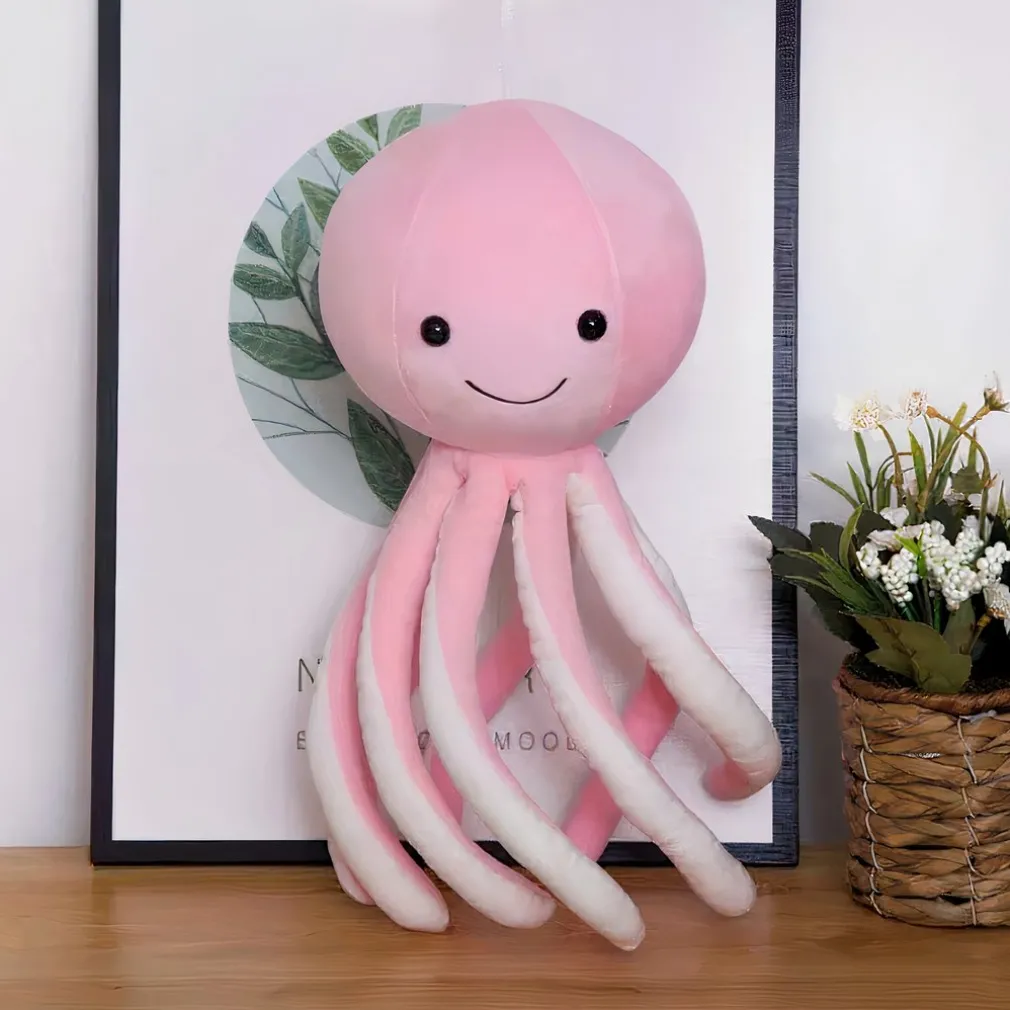 Poulpe mignon en peluche rose