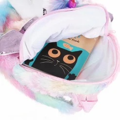Sac à dos en peluche licorne multicolore