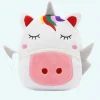 Sac à dos en peluche licorne blanche