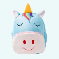 Sac à dos en peluche licorne bleue