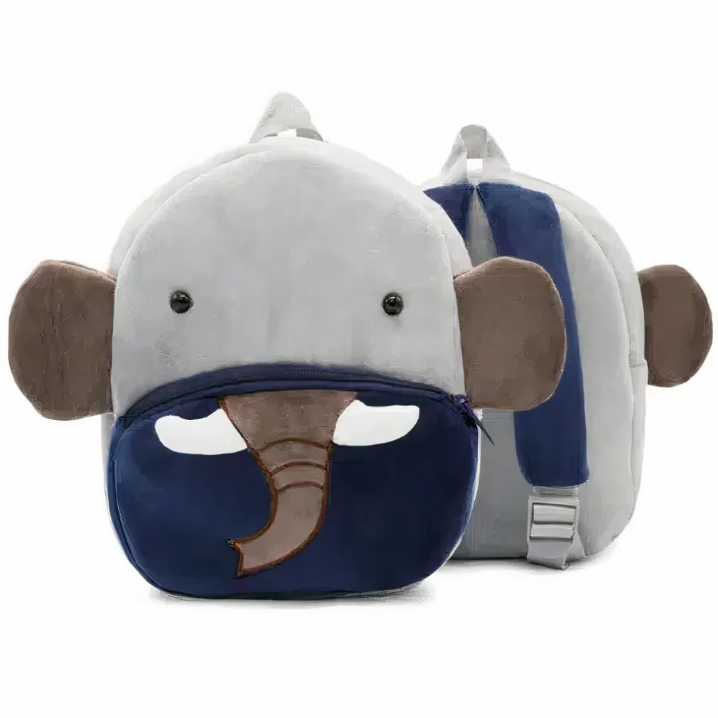 Sac à dos en peluche éléphant