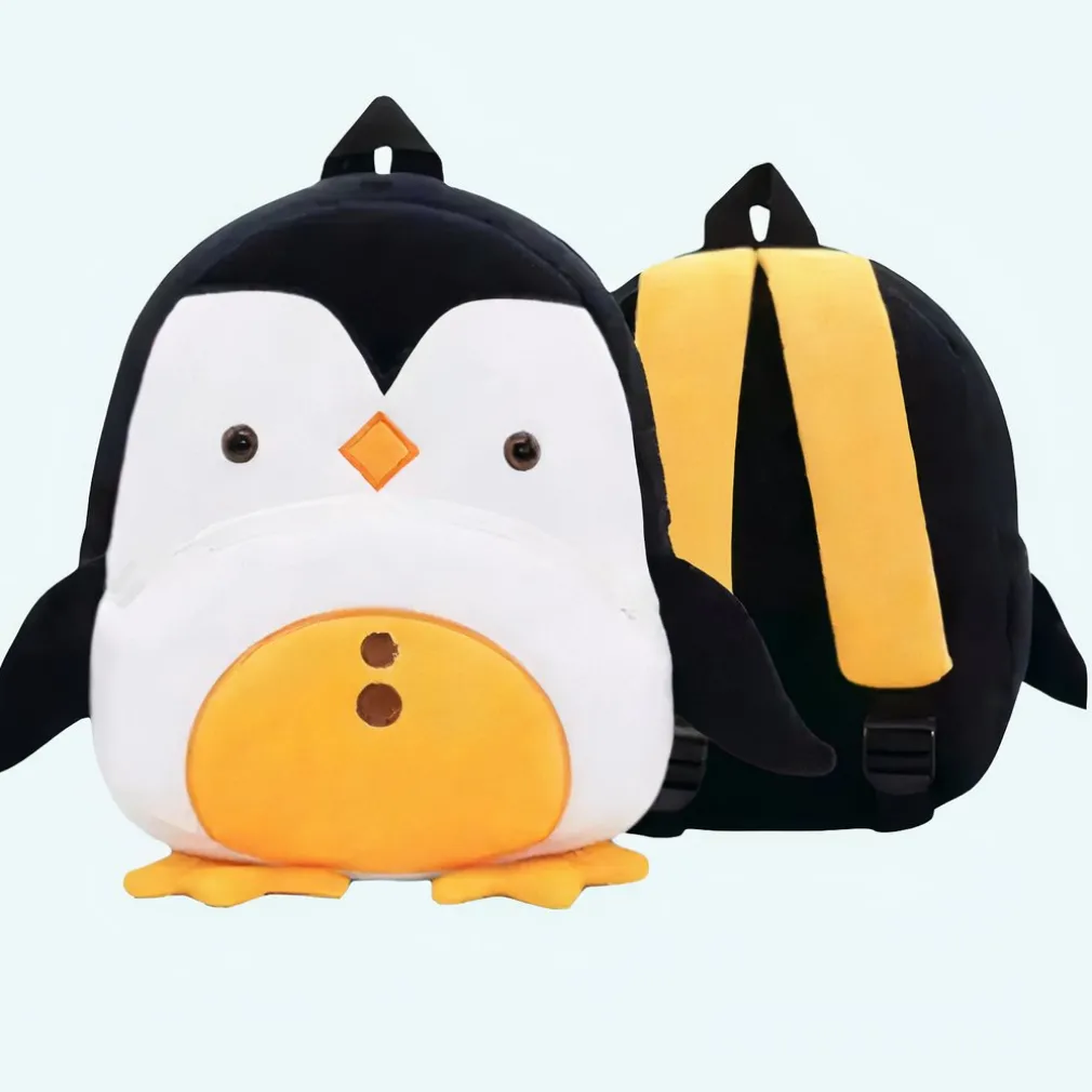 Sac à dos en peluche pingouin