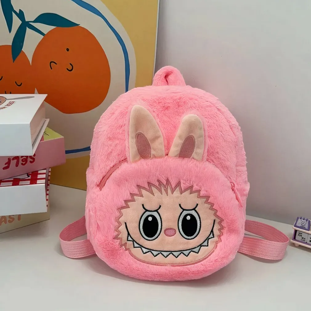 Sac à dos style Labubu en peluche