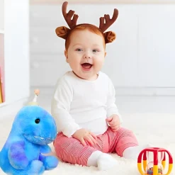 Veilleuse peluche dinosaure bleu