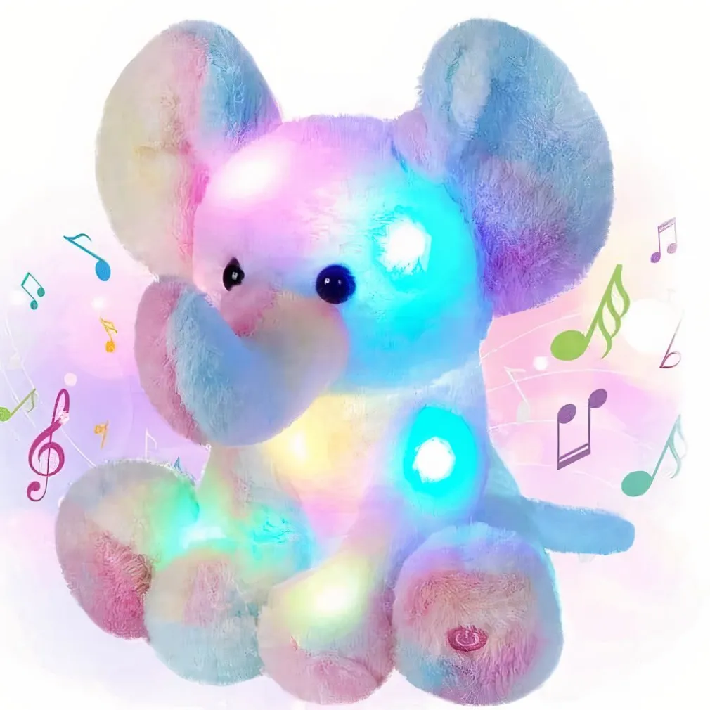 Veilleuse peluche en forme d’éléphant