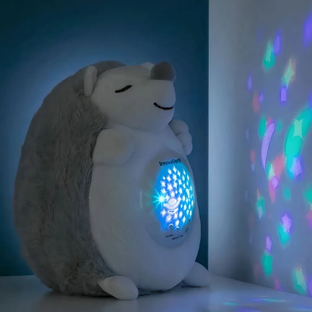 Veilleuse peluche hérisson projecteur ciel étoilé