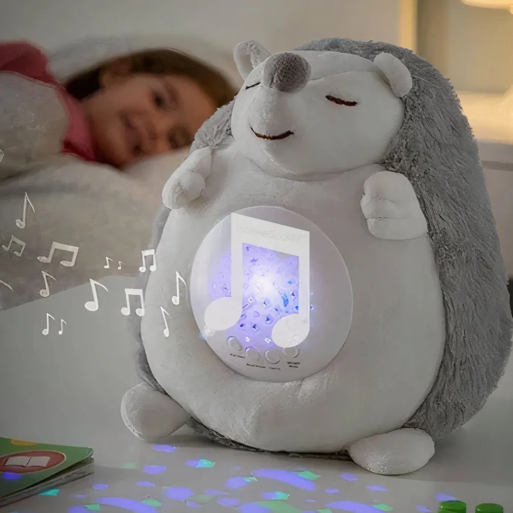 Veilleuse peluche hérisson projecteur ciel étoilé