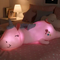 Veilleuse peluche licorne lumineuse